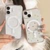 Kleiner Stern-Schleifenknoten für Magsafe Magnetische Hülle für Samsung Galaxy S25 S24 S22 S23 Plus Ultra 5G Flip 6 5 4 3 Kabelloses Ladecover