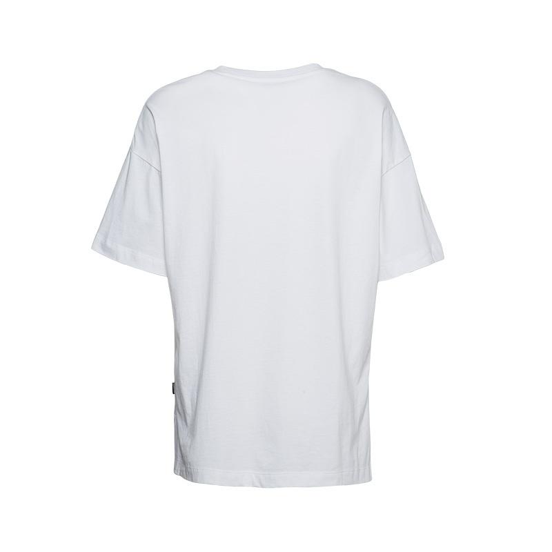 Converse T Shirts Women's White Crew Neck Moderate 10017799-A01