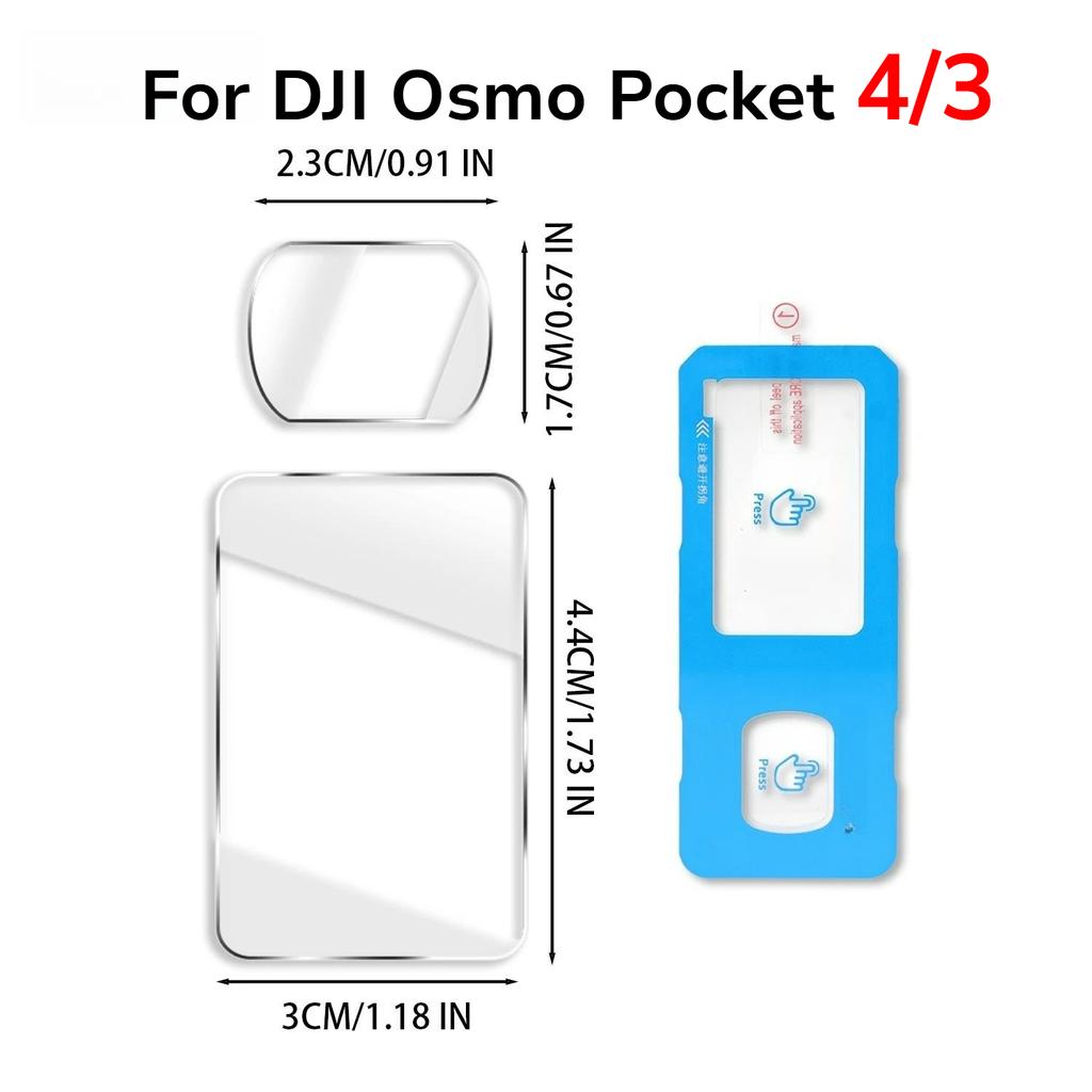 Tempered Glass Easy Installation for DJI Osmo Pocket 4 3 Camera Films HD Lens Glass Screen Protector For DJI Pocket4 Pocket3
