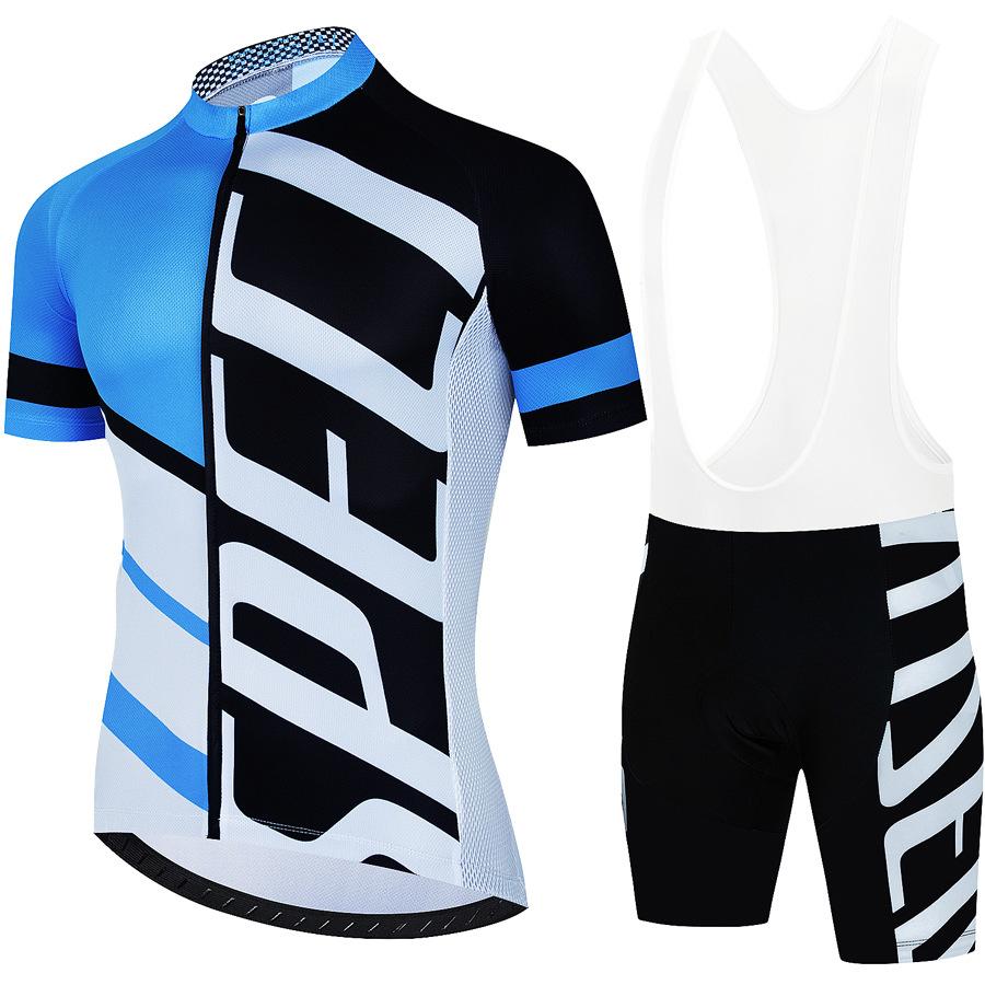 Tour De France Team Cycling Jersey & Pants Set Men's Short Sleeve Summer Bike Clothing Breathable Quick Dry Outdoor Road Bicycle