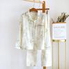 Women's Pure Cotton Long-Sleeve Pajama Set - Sweet Forest Style for Spring and Autumn