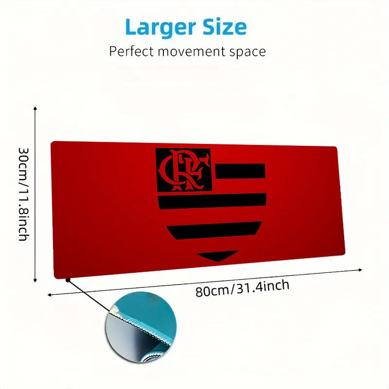 Flamengo Print  Cushion Non-slip Laptop Tablet Big Mousepad XXL Mat Mini PC Playmat With Lock edge