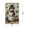 Vintage Snowman Metal Tin Sign 8x12 Inch Wall Art Home Bar Garage Decor