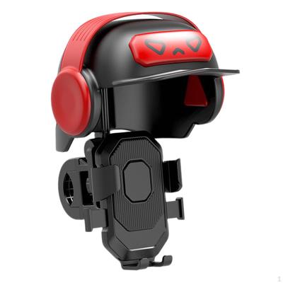 Motorcycle Phone Holder Cell with Mini Visor Automatic Locking Clamp for