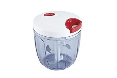 D&S 5-Blade Chopper, Red, Multi-Food Cutter with Paddle, Manual Food Chopper, 900ml, Pull-to-Mix, DS.6973