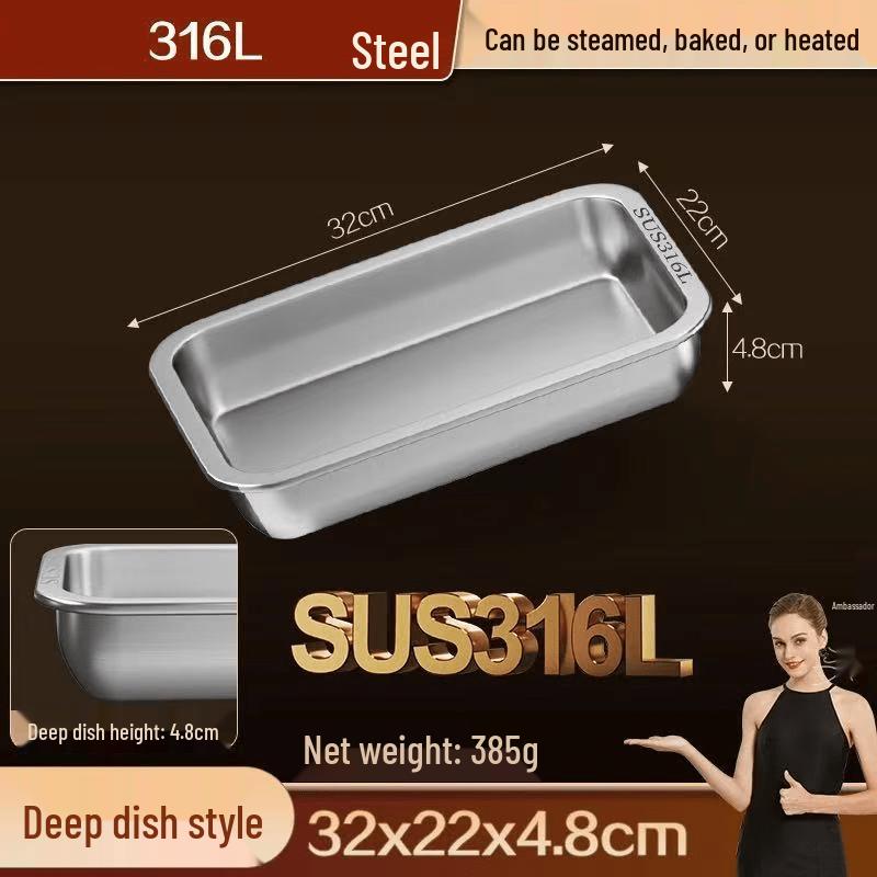 Korean Style 316L Stainless Steel Rectangular Serving Tray