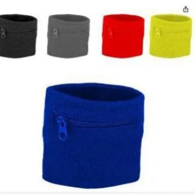 Authentisches Basketball Laufen Sport Wischen Polyester Baumwolle Reißverschluss Handgelenkschutz Schweißabsorbierend und Wischend Handgelenkschutz Null Geldbörse