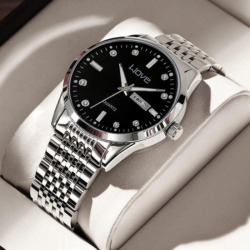 Men'S Ultra-Thin Watch Waterproof Luminous Calendar Quartz Watch