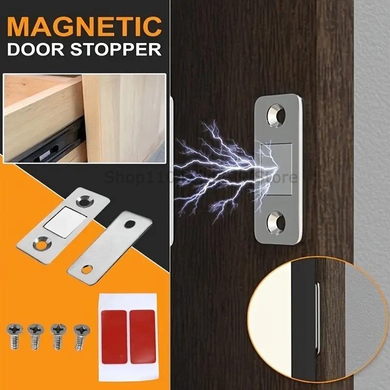 Magnetic Cabinet Catches Ultra Thin Door Strong Magnets Stopper Invisible Adhesive Drawer Magnet Lock for Kitchen Closet Closer