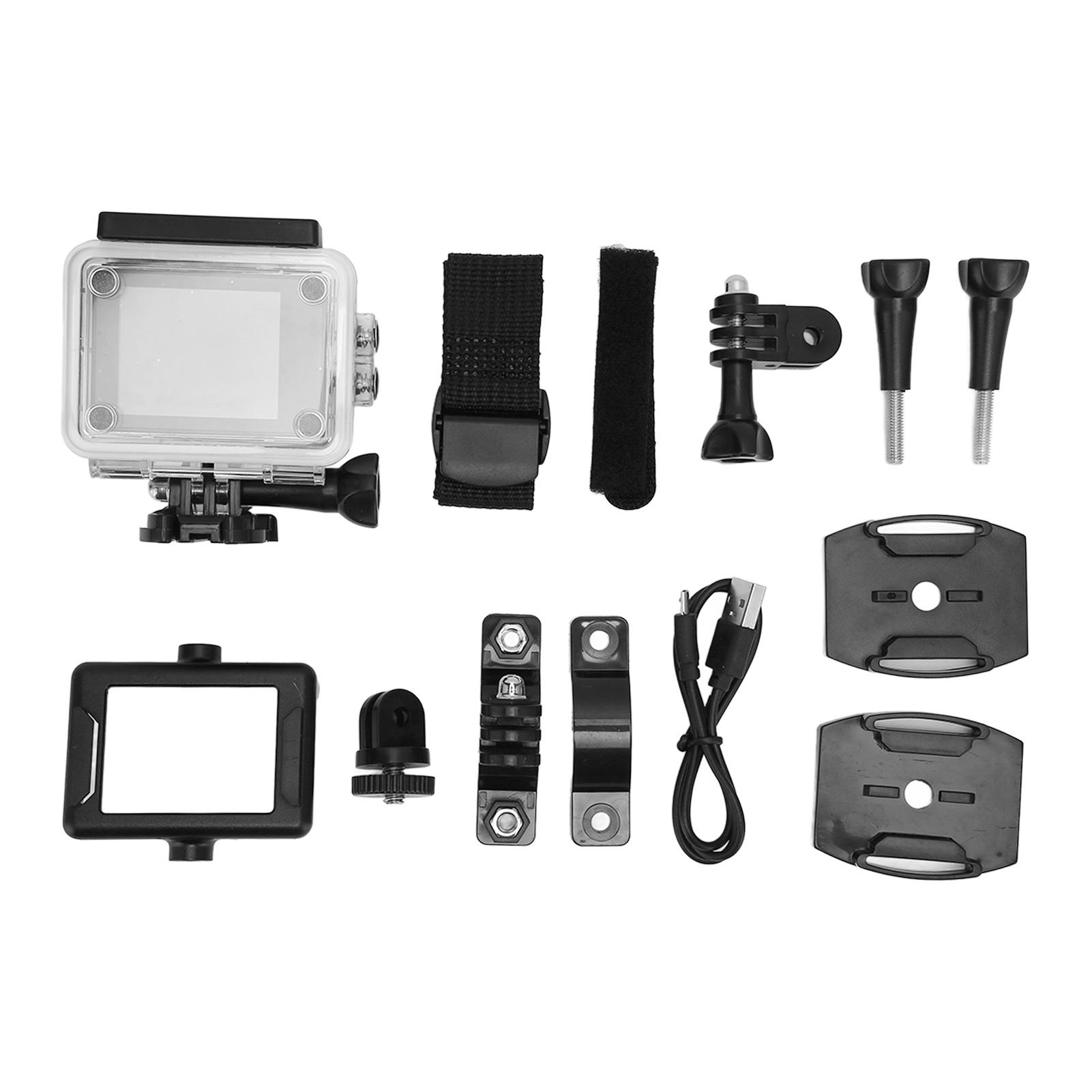 

Waterproof Action Camera FHD 1080P 2.0inch HD Color Screen 140 Degrees Wide Angle Lens Underwater