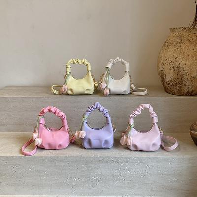 Single-shoulder Bag with Sweet Flowers, Mini Baby Crossbody Bag, Children's Cloud-shaped Bag