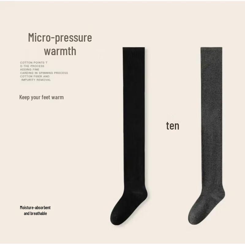 

JINGRX Женские осенне-зимние утолщенные компрессионные носки выше колена