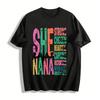 She Is Nana Themed Tee Strong Chosen Beautiful Christian Grandma Shirt Pure cotton T-shirt