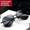 Ultra-light Frameless TR90 Sunglasses Wth UV Protection Toad-Shaped Design For Men Polarized Driver's Glasses Fishing Glasses