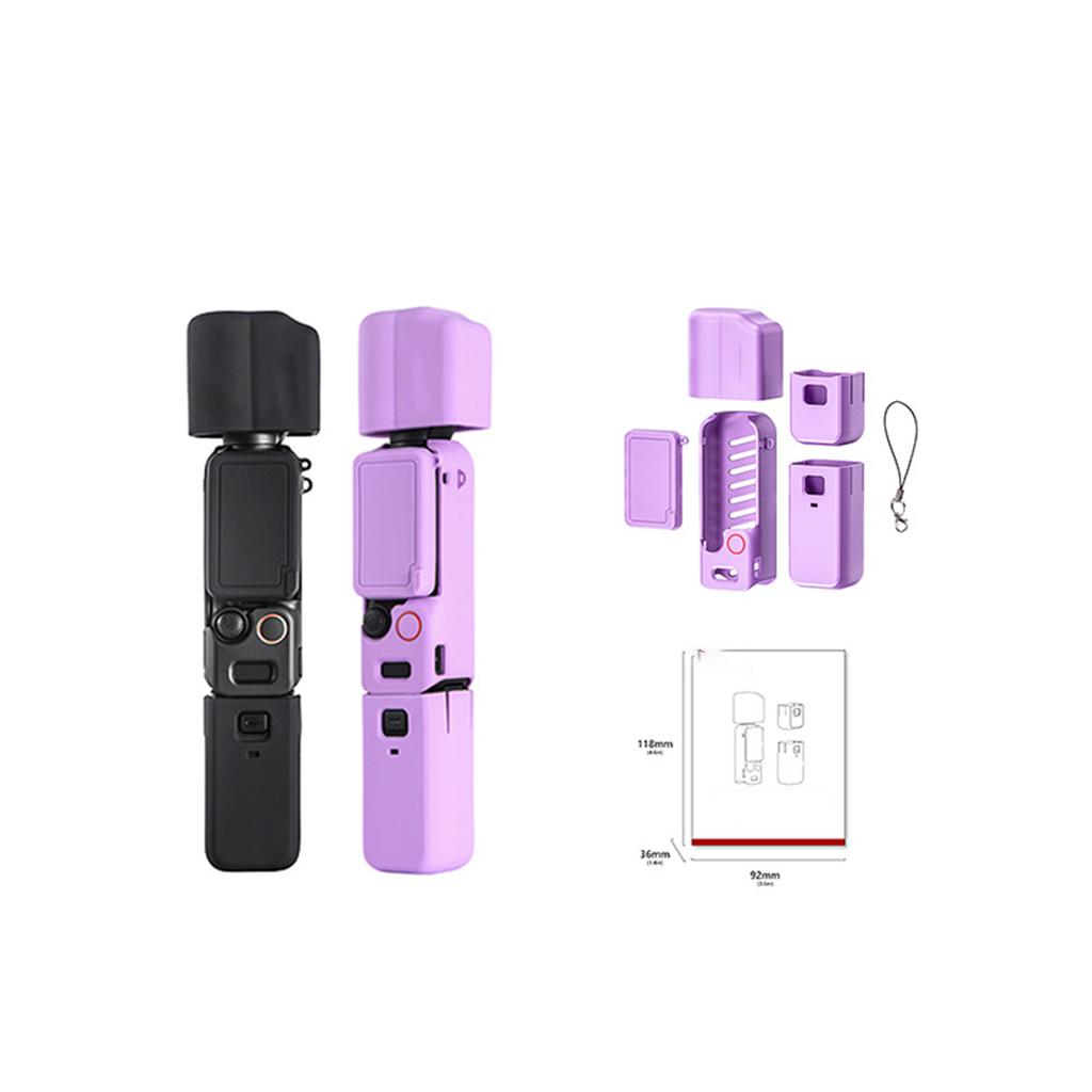 Silicone Protective Case for OSMO Pocket 3 Pocket Camera Compatible with Sports Camera Shell Accessories