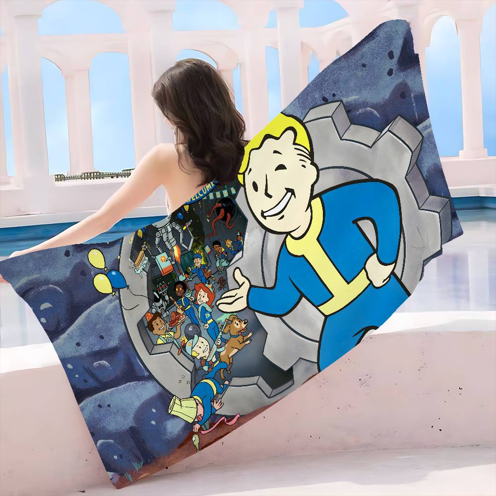 Game F-Fallouts Anime Microfiber Beach Towel Absorbent Quick dry Soft Yoga Swimming Resort Mountain Climbing Towel