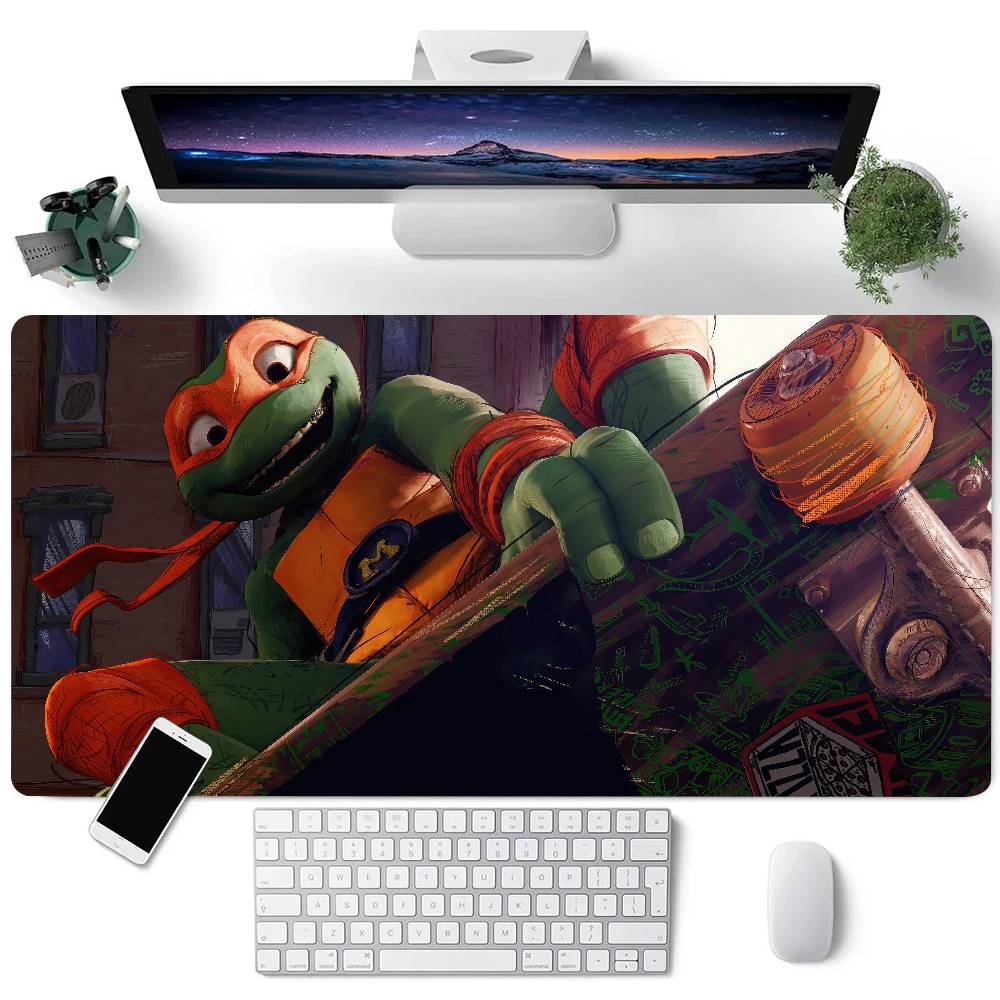N-Ninja T-Turtles Mousepad Large Keyboard Desk Mat Gaming Mouse Pad LockEdge Non-slip Mat