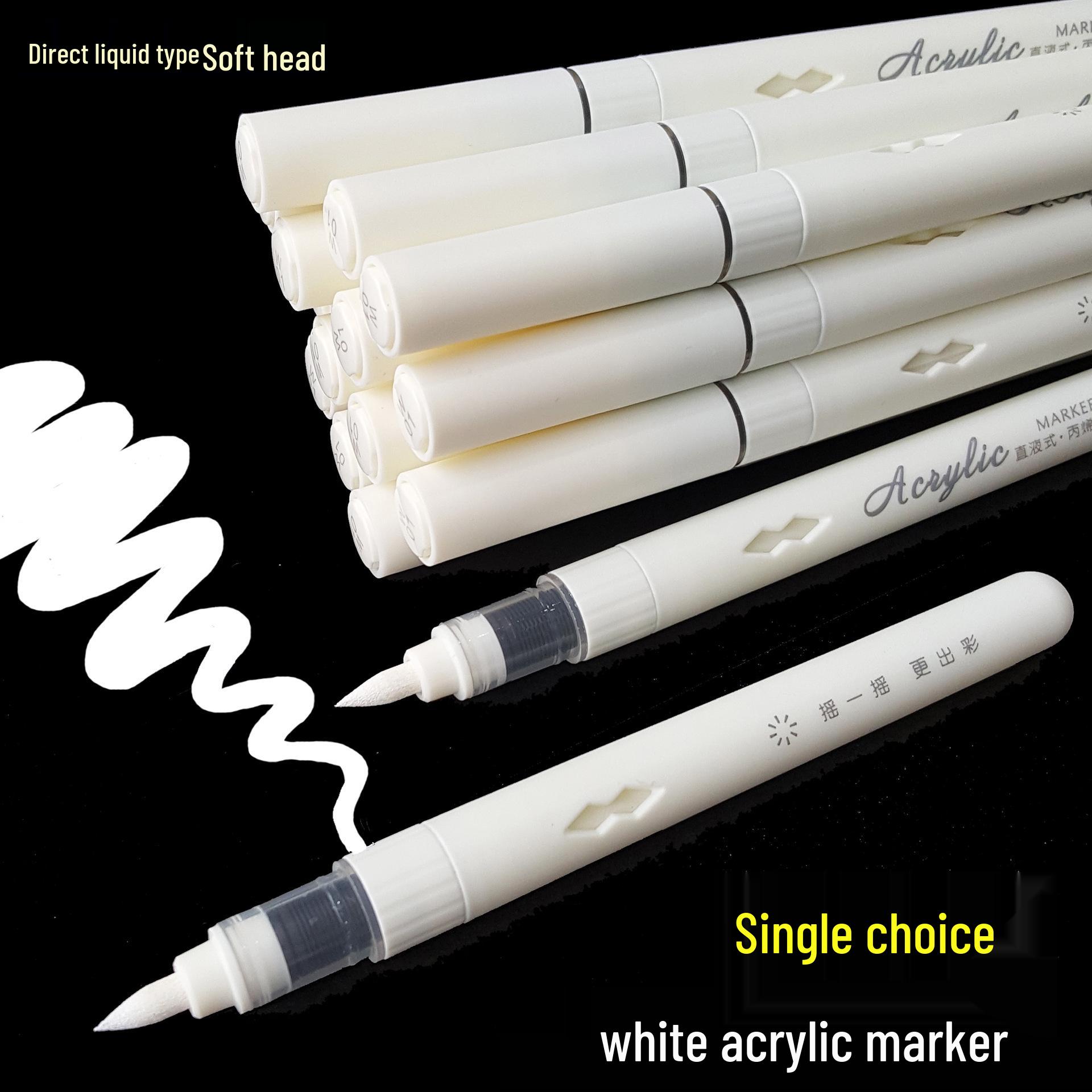 

Single-Pen Refillable Acrylic Brush Marker, 16 Colors Available, Large Capacity Graffiti Coloring Tool светло-фиолетовый