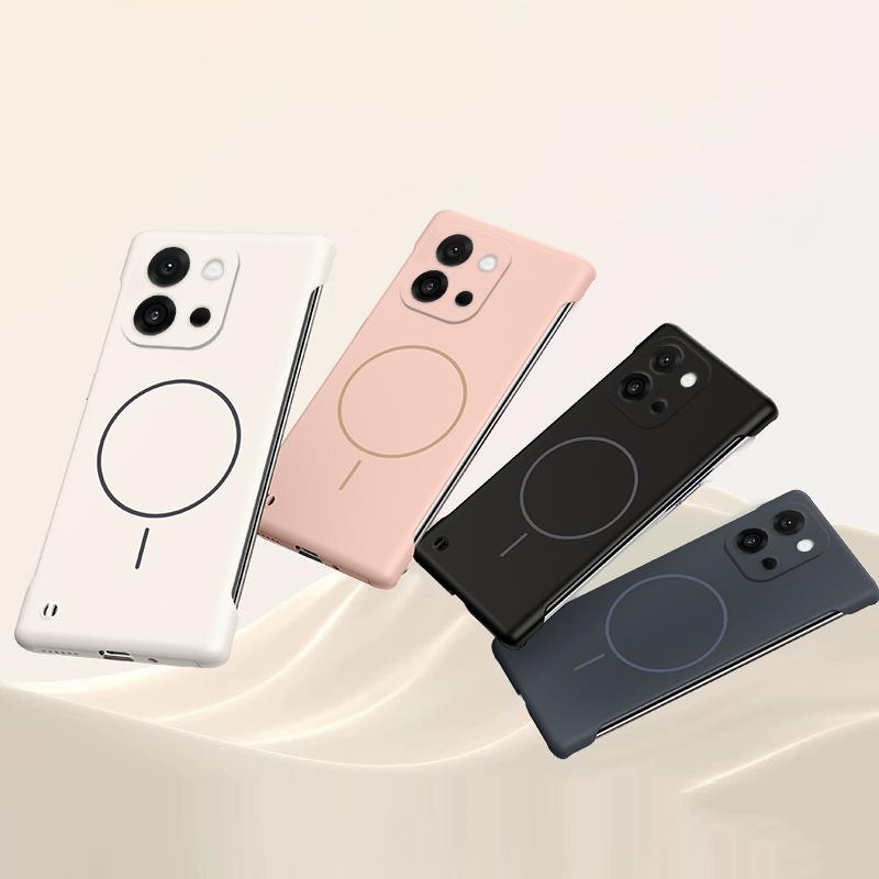 Solid Color Frameless Magnetic Phone Cover For OnePlus 13T 13R 13 12R Ace 5 3 Slim Shockproof Hard PC Wireless Charge Case