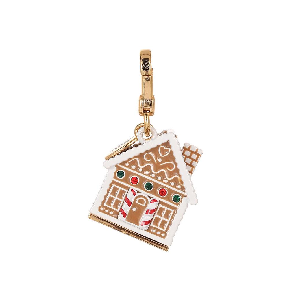 Exquisite Christmas Gingerbread Cottage Pendant Necklace & Keychain for Women
