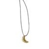 Unique Designs Cow Horn Pendant Adjustable Sturdy Black Rope Chain Necklace Jewelry Accessory for Stylish Women