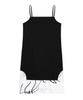 Hye Young Kim Satin Tunic Shift Sleeveless Dress - Black