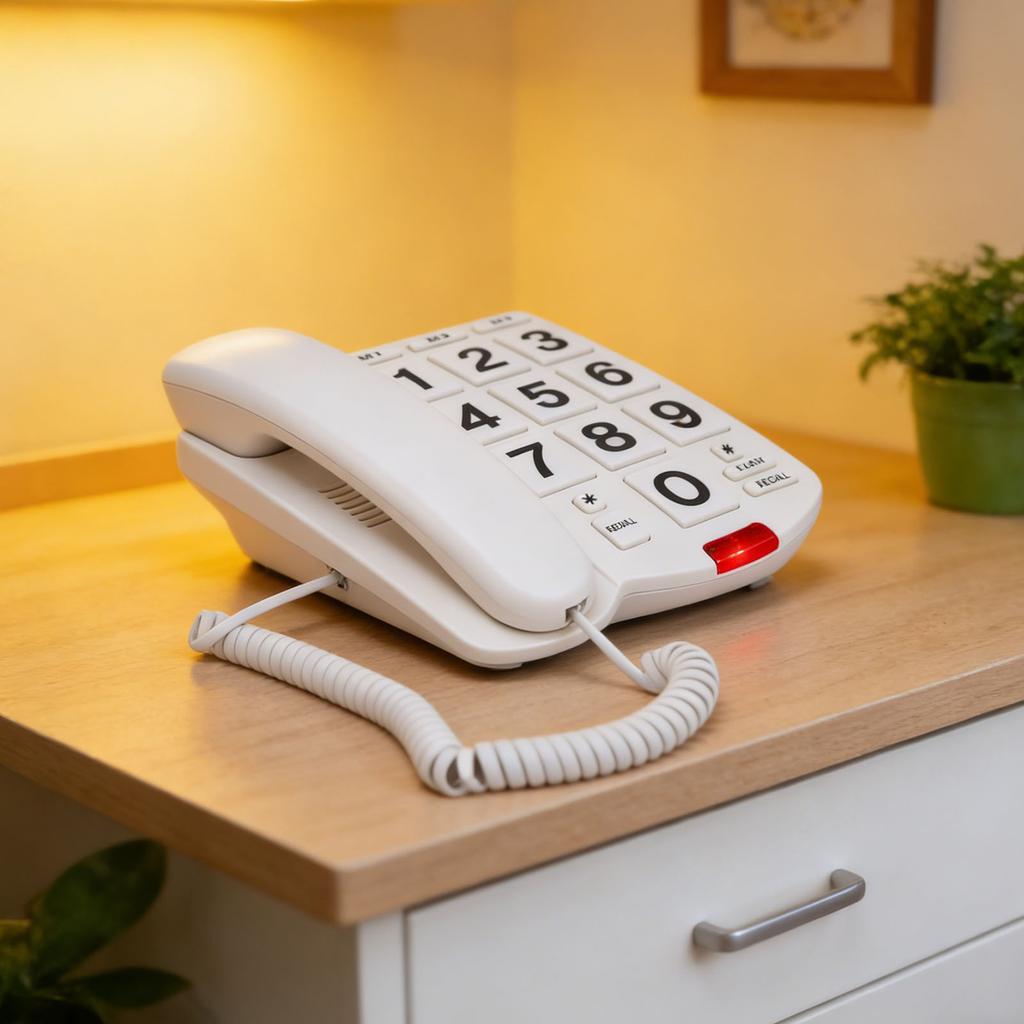Large Keys Corded Phone   Speed   Landline Phone with 110dB Loud   Flashing Indicator   Function for Seniors