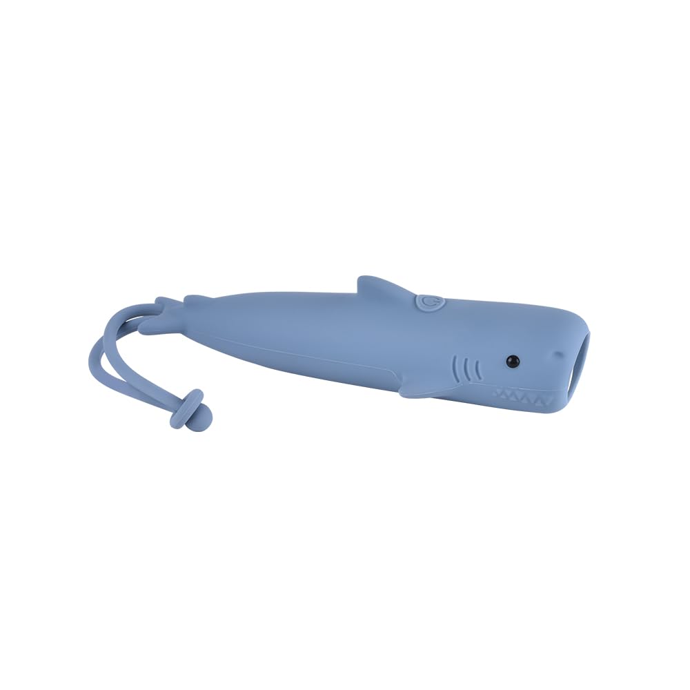 YZYOE New Rechargeable Shark LED Cute Animal Shaped Silica Gel Comfortable Long Press to Adjust Portable Outdoor Lighting Creative Flashlight,