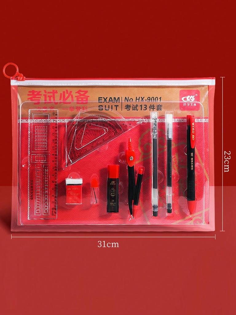 13 Sets of Examination Kits, Equipped with Side-padded Bags, Special Answering Tools, Fill-in Cards, Rulers, and Pens.