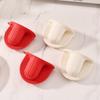 Anti-scald Silicone Oven Mitts Thickened Baking Gloves Soft Microwave Hand Clips  Kitchen Use