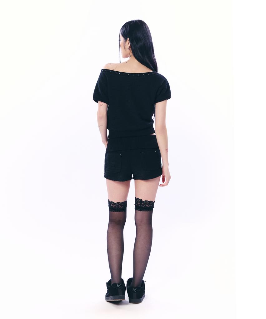 SETUP-EXE Knit Micro Shorts / Black