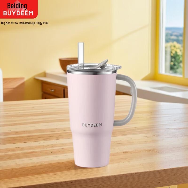 

Buydeem 750ml Jumbo Insulated Straw Thermos Mug