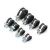 10pcs Urable Rubber Lined P Clips Wiring Hose Clamp Pipe Cable Mounting Fix Fasteners Metal Hardware Electrical Fittings