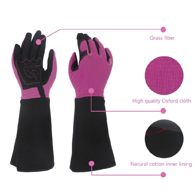 Long Sleeve Leather Gardening Gloves Rose Pruning Floral Gauntlet- Garden Gloves