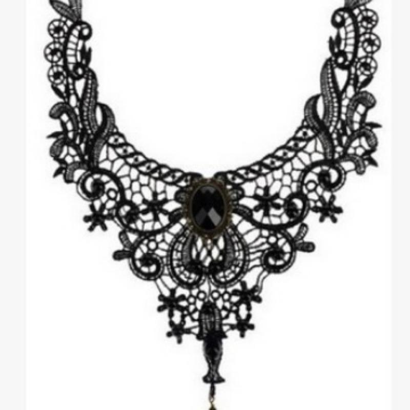 Lace Jewelry, European and American Lace Necklace, Versatile Neck Chain