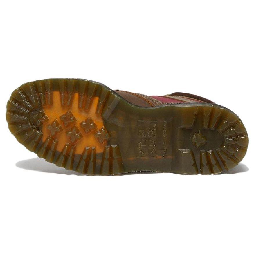 Dr. Martens 1460 Leather Patchwork Lace-Up Ankle Boots Unisex Boots Brown 27775203