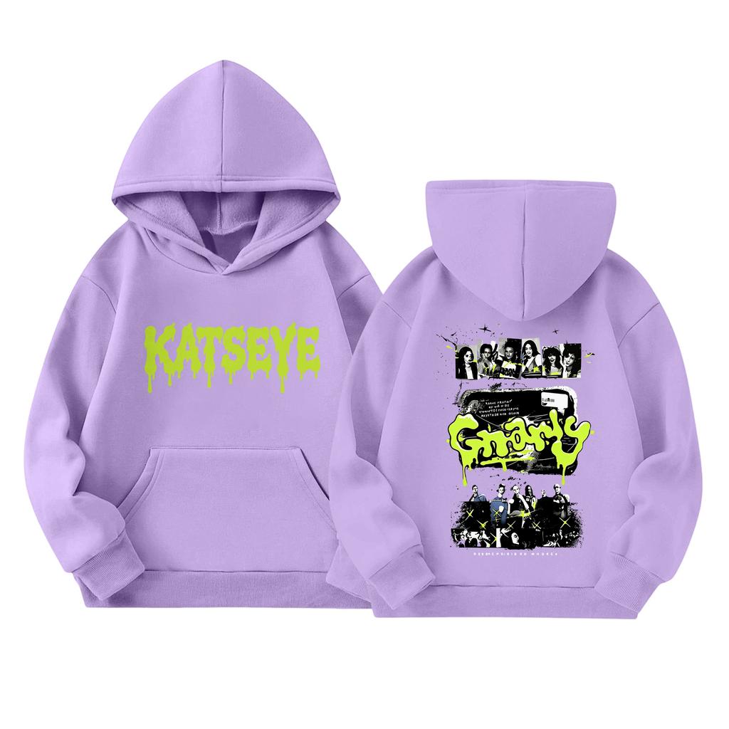 Kids' Pullover Hoodie with Letter Print and Pocket, Casual Loose Fit Long Sleeve