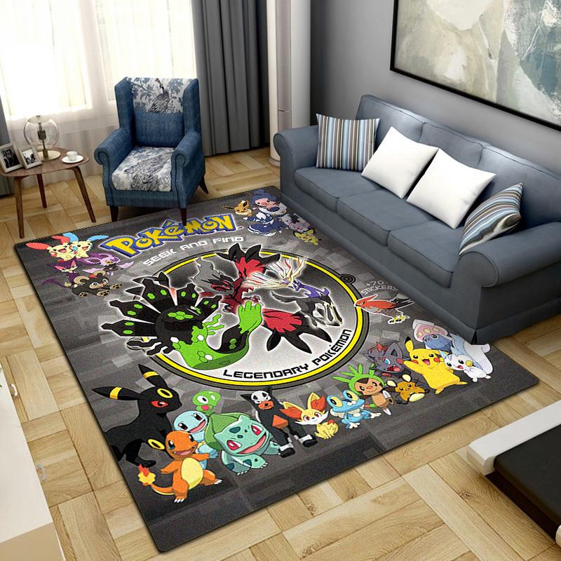 

Pokemon Anime Area Carpet for Living Room Bedroom Home Decor Cool Movie Mat Floor Mat -LXR35 60x90cm