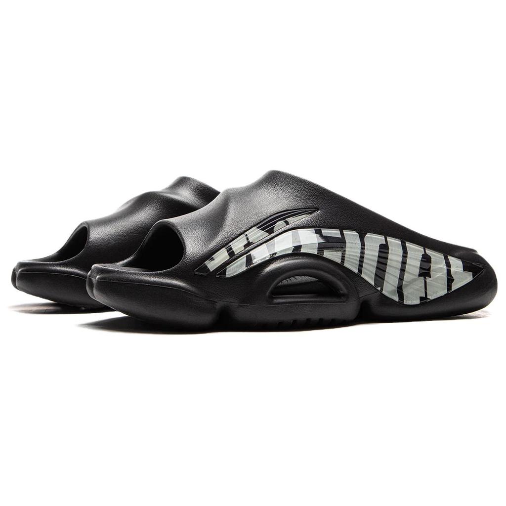 Li Ning Badfive Slide Og Casual Breathable Lightweight Non-Slip Slide Sandals Men Sandals Black ABTV007-2