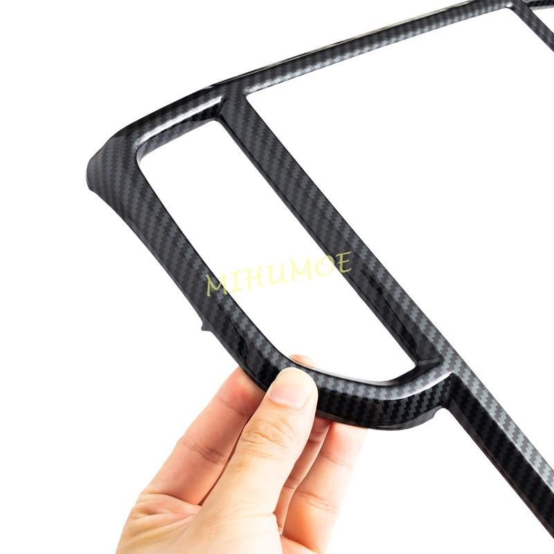 For -2025 Ford Ranger Everest Carbon Fiber Air Vent Cover Surrounds Center Console 12-Inch Multimedia Screen Trims