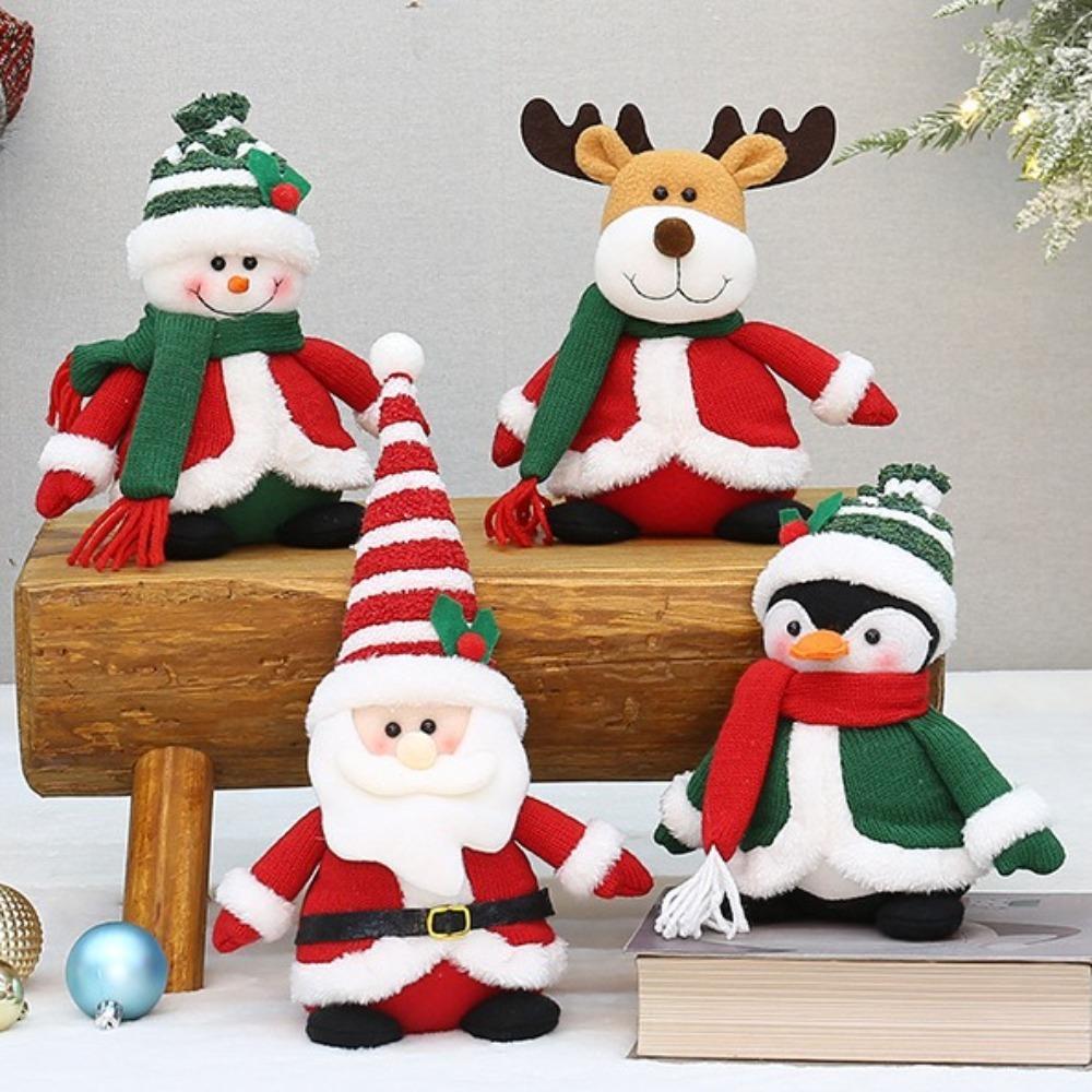 Cute Christmas Snowman Doll Plush Merry Christmas Decoration Santa Claus Doll Toy Home Decoration