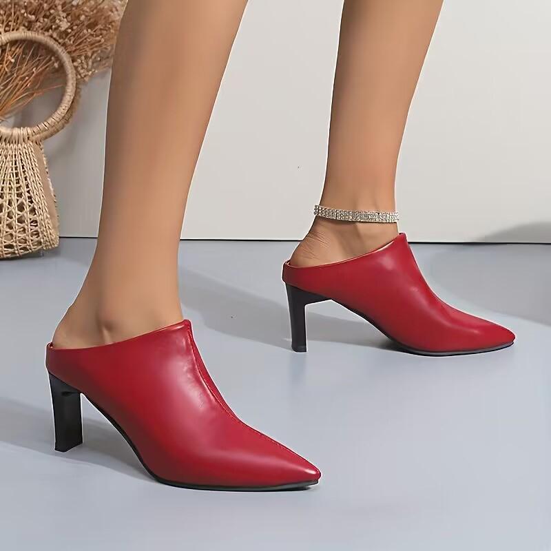Zapatillas de Punta para Mujer Elegantes Zapatos de Tacón Alto Modas Otoño Sandalias Slingback 2024 Moda Nueva Marca Vestido Chaussures