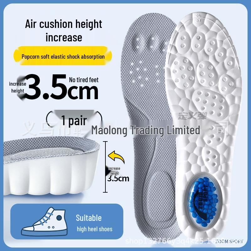 ZOOM Air Cushion Arch Support Height Increasing Insoles - Invisible, Shock-Absorbing, Non-Collapsing for Men's & Women's Comfort