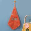 Soft Cute Cartoon Coral Fleece Hanging Hand Towel - Absorbent Kitchen Wiping Cloth