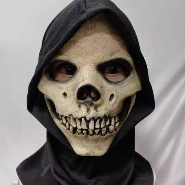 Schedelmasker Halloween latex horror masker, spookhuis helm rekwisiet Halfgezicht schedelmasker