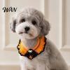 Clothing Halloween Pet Costume for Cats Small Dogs, Handmade Crochet Witch Hat Bib Puppy Party Accessories Collar, Adjustable Holiday Dog Cat