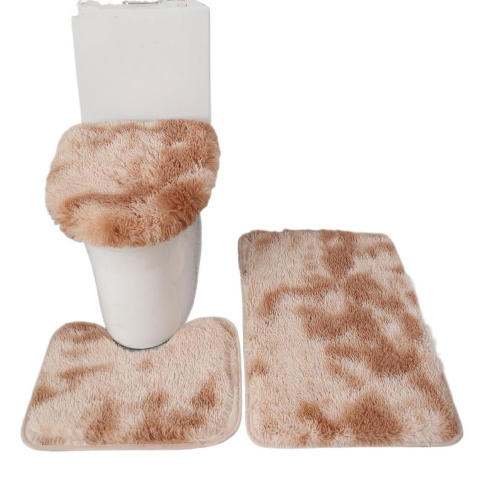 3pcs Anti Slip Floor Mat Absorbent Toilet Cushion Toilet Pad Toilet Cover  Living Room
