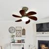 Ventilateur de plafond silencieux NETTLIFE – 6 pales, Douille E27, Bronze antique, 75 cm, télécommande minuterie, chambre/salon