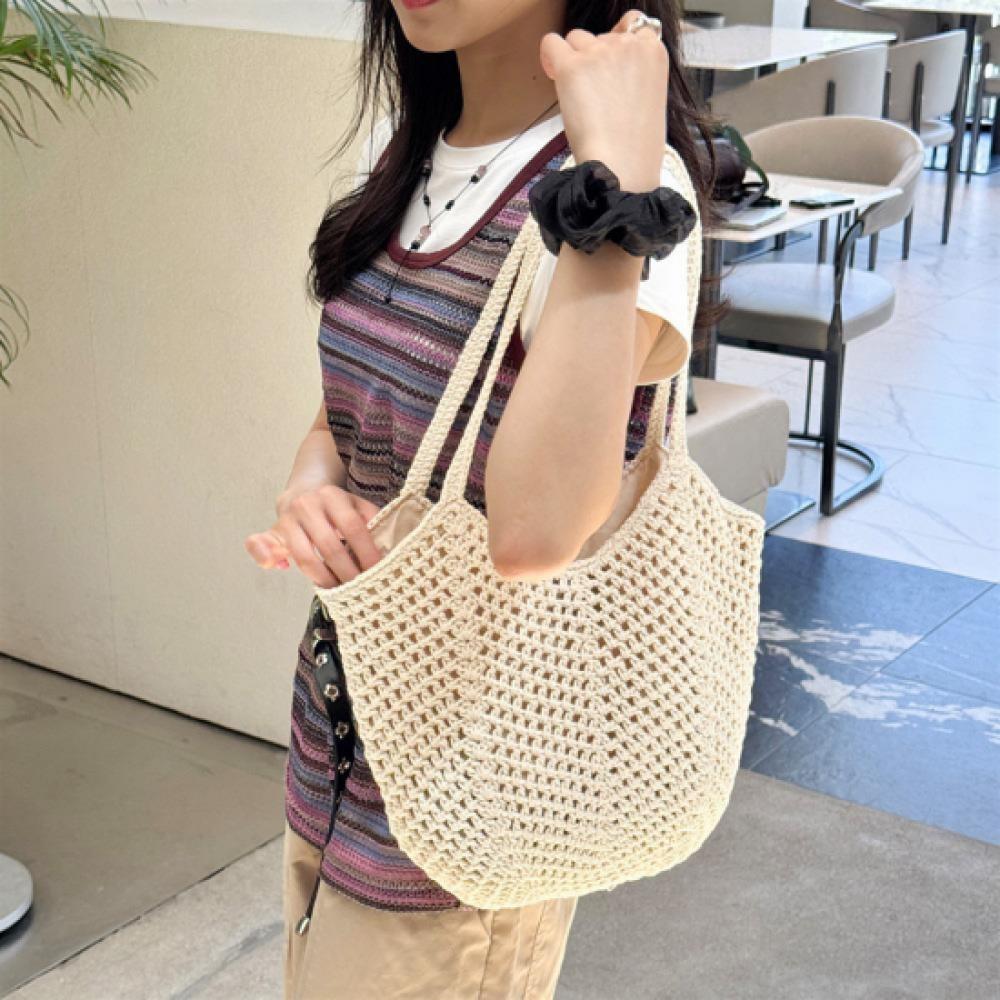 New ArrivalS Open Run Women S Ivory Beige Knit Shoulder Bag