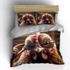 Cool Chicken with Sunglasses Bedding Duvet Cover Set  (1*Duvet Cover 2*Pillowcases, without duvet insert)